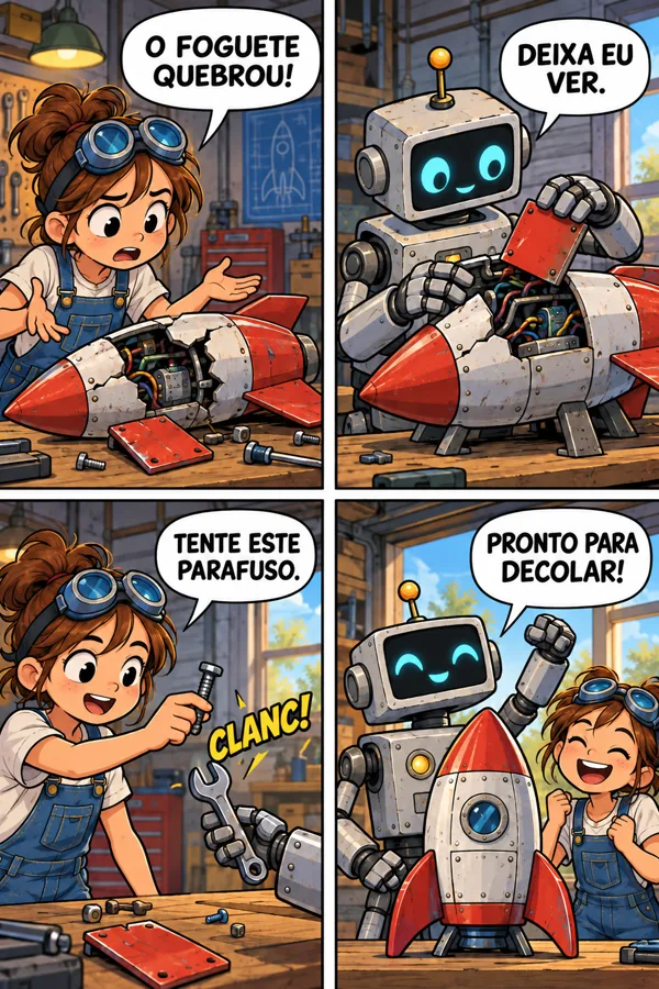 English comic → Portuguese — Translated page
